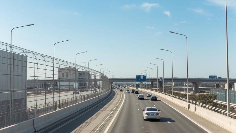 ผนังกั้นเสียงบนทางด่วน